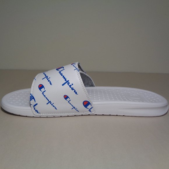 Champion Size 12 M LOGO SLIDE White Sandals New Men\'s Shoes main image 8